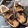 Retro buty damskie jesień nowe płaskie wszechstronne modne casualowe małe białe buty matowe oddychające buty