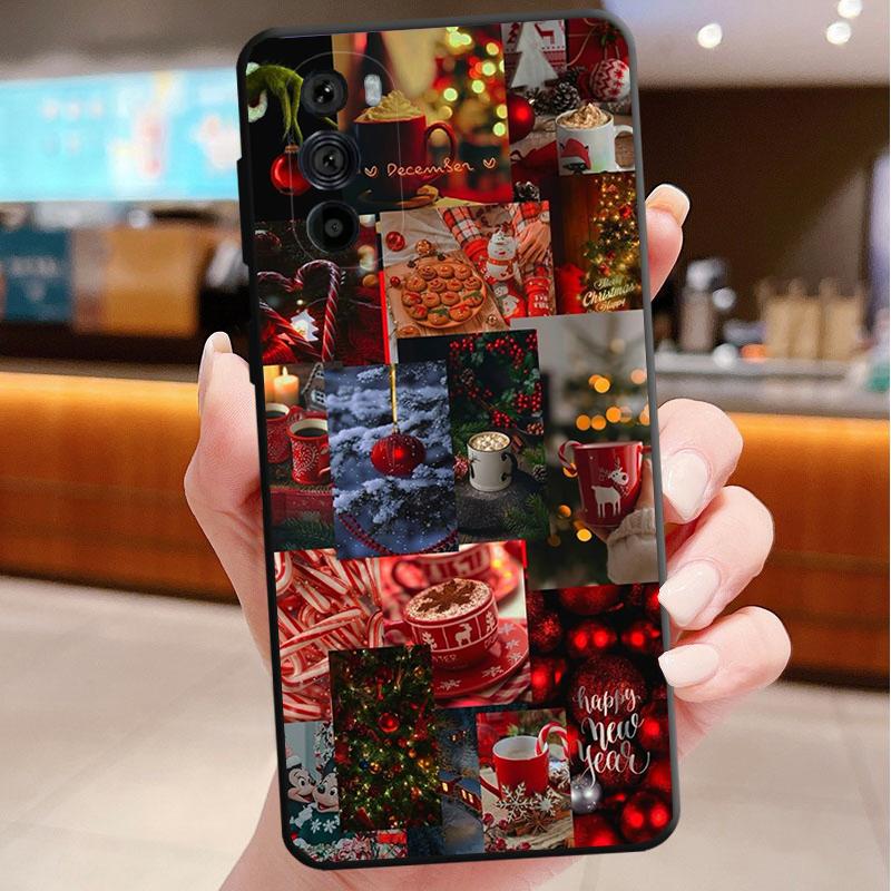 Phone Case For Motorola Edge 50 40 Pro 60 50 40 30 Ultra Neo Fusion Moto G Play G Stylus G Power G Winter Christmas