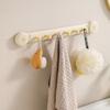 Multi-Purpose Storage Hooks 6 Hooks Bathroom Towel Rack Durable Kitchen Storage Hook  Accessories