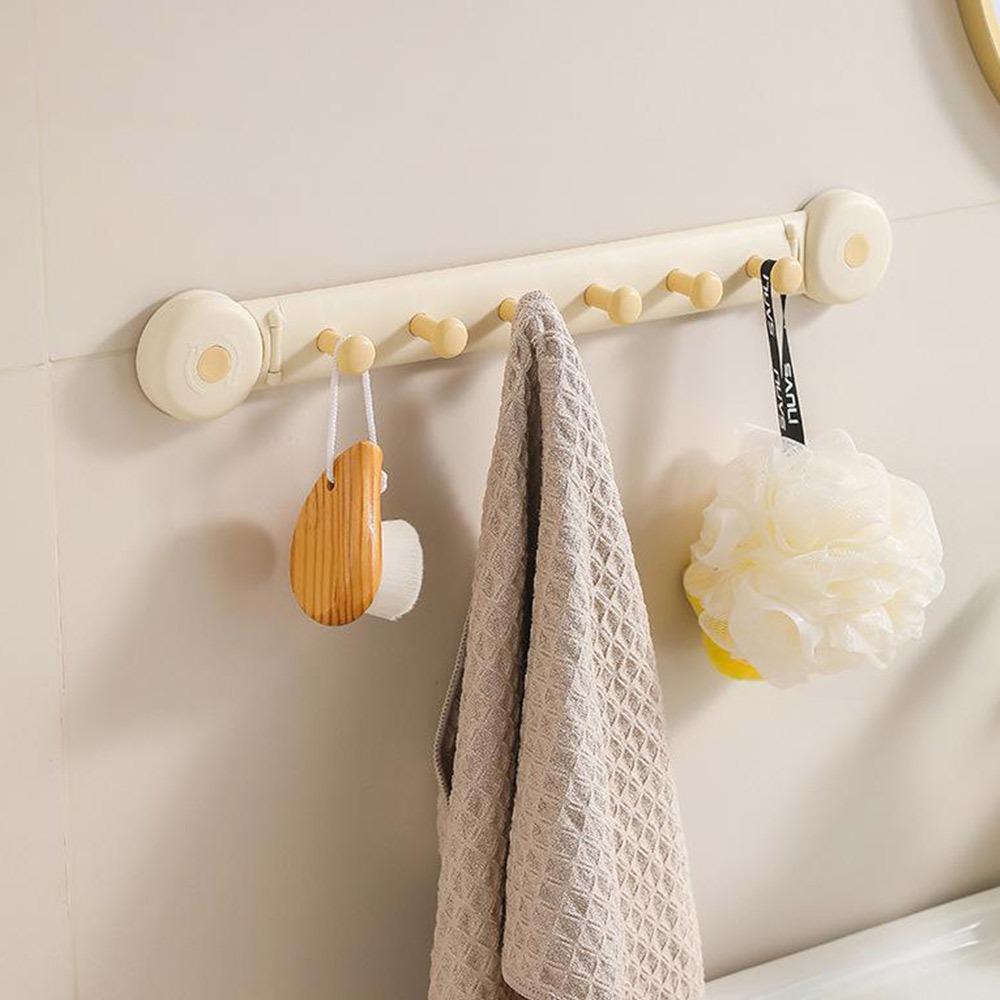 Multi-Purpose Storage Hooks 6 Hooks Bathroom Towel Rack Durable Kitchen Storage Hook  Accessories