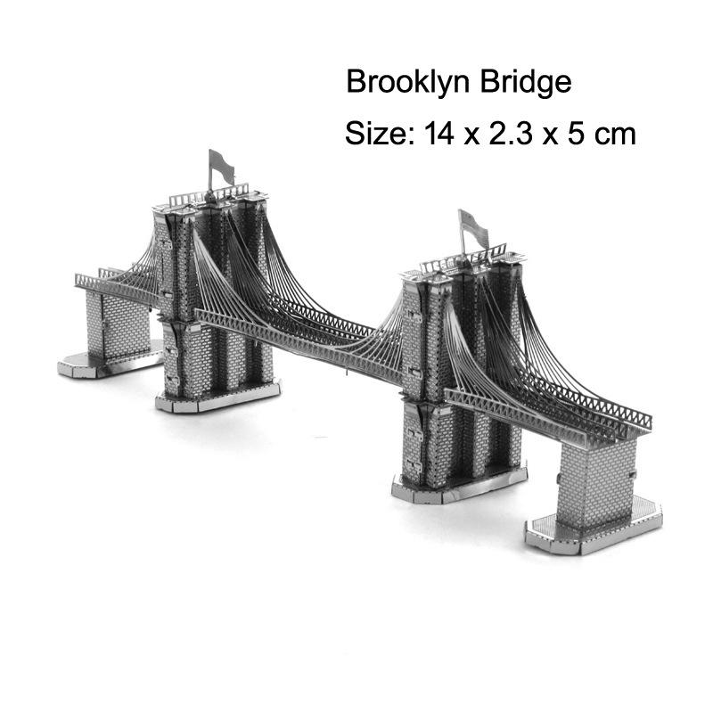 3D Metal Puzzle Architecture Series: Eiffel Tower, Lighthouse, White House, Sleeping Beauty Castle Assembly Model Birthday Gift.
