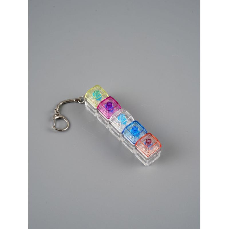 Five-Button Button Decompression Toy Button Shaft Tester Novelty Gadget Keycap Keychain Decompression Button