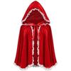 Anime-Inspired Little Red Riding Hood Costume with Hooded Cloak and Lace Trim