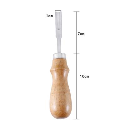 Wood Handle French Style Leather Craft Leather Edge Beveler Leather Cutting Skiving Trimming Tool Leather Craft Tool