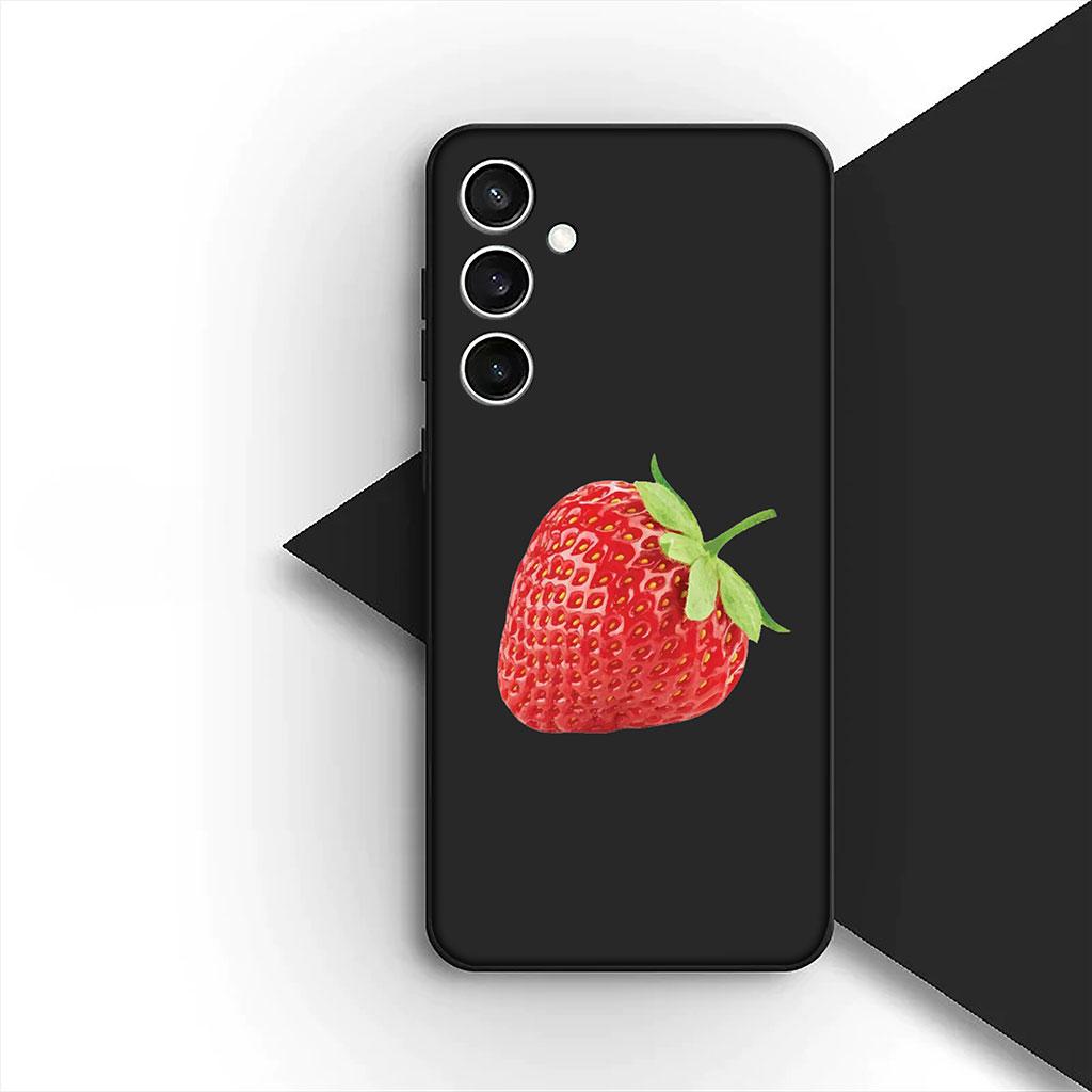 Kirsch Erdbeer Frucht Sommer Avocado Zitrone Hülle für Samsung Galaxy S25 S24 S23 FE Ultra Plus S7 Edge S25+ S23+ A56 5G Hülle