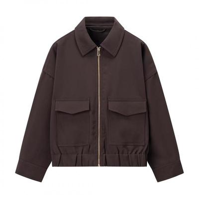 Dames casual jas met rits en lange mouwen, Europese & Amerikaanse stijl