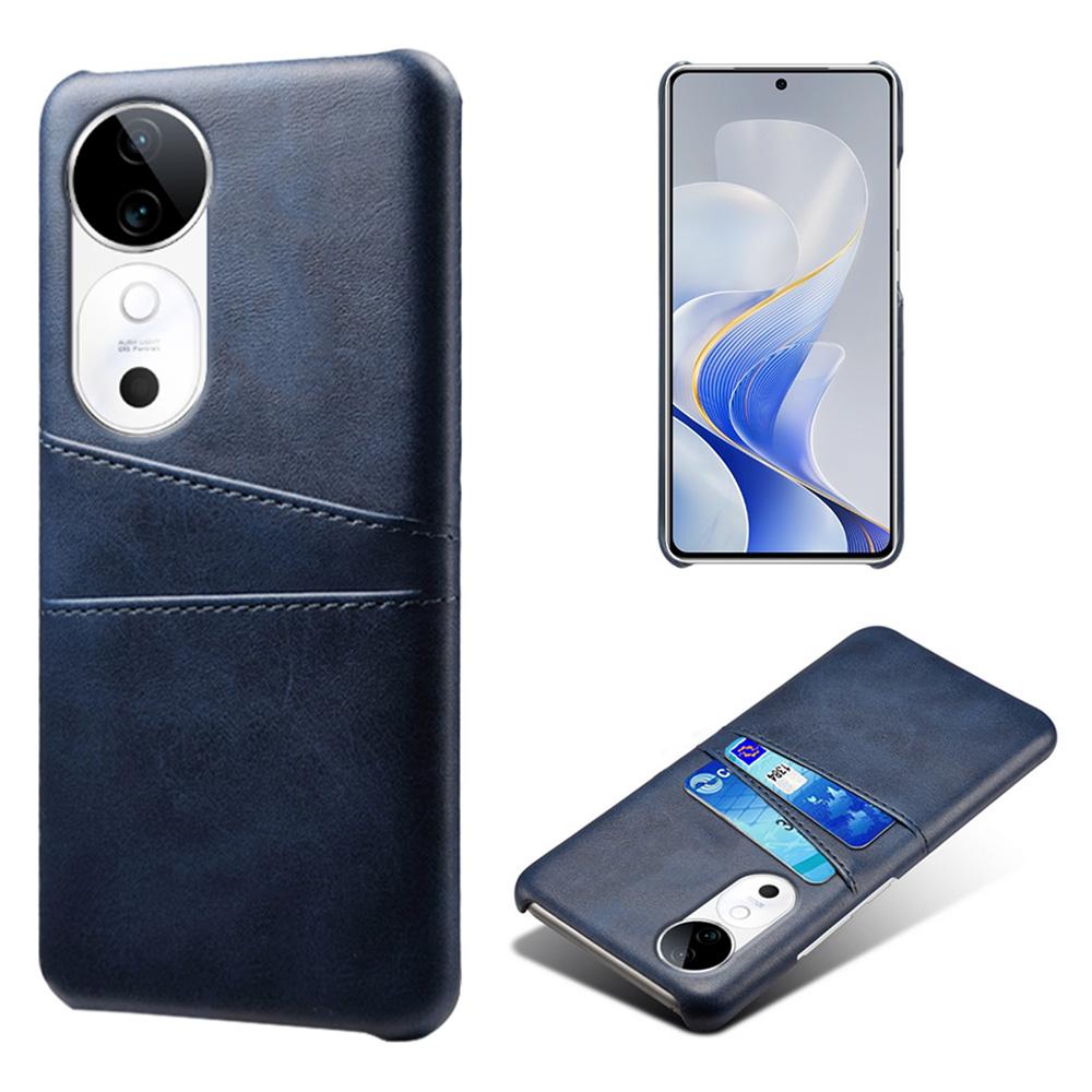 For vivo S19 5G Case Dual Card Slots PU Leather+Hard PC Phone Cover