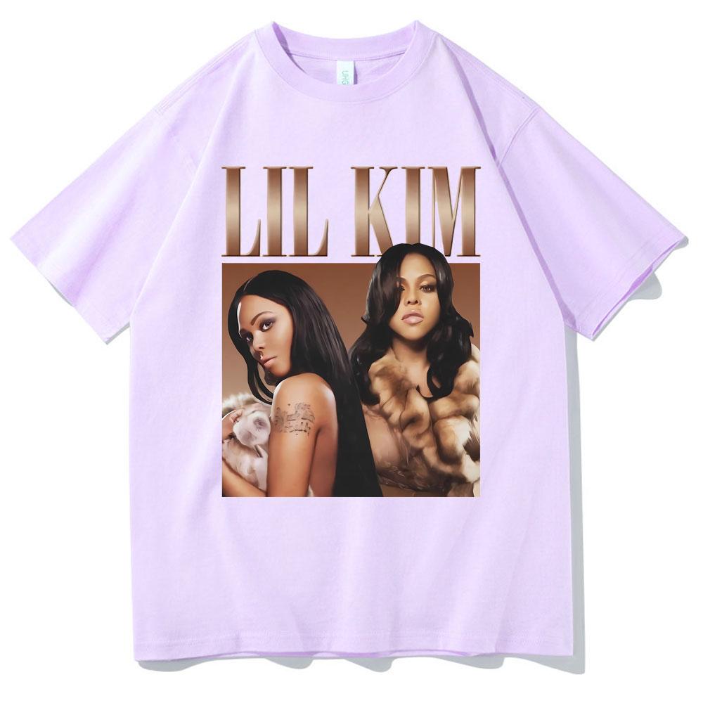 Rapperka Lil Kim Grafický Potisk Tričko Unisex Dámské Hip Hop Oversized Trička Pánské Vintage Tričko Unisex Ležérní Topy Krátký Rukáv