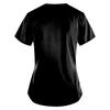 Plus SizePrinted Scrub Working Uniform Tops For Women's Cross V-Neck Print Short Sleeve Fun T-Shirts Tee With Pockets