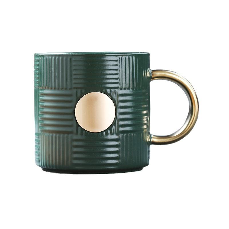 Large Capacity Ceramic Cup, Starbucks Bronze Medal Cup, Milk Coffee Cup, High-value Mug