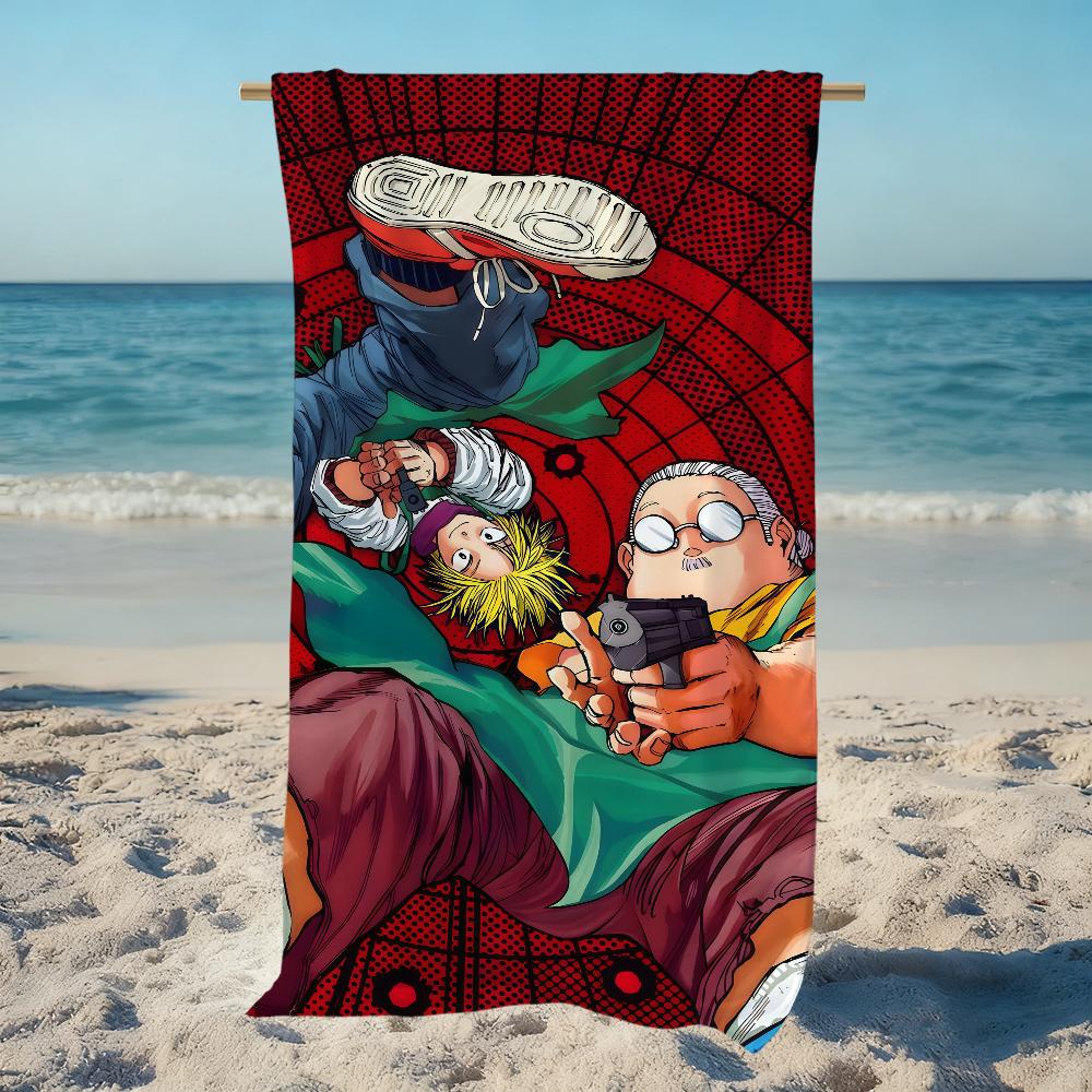 S-sakamoto anime Towel Large Quick-Drying D-daysMicrofiber soft Beach Towel for Travel Fitness Sauna Bathing Camping