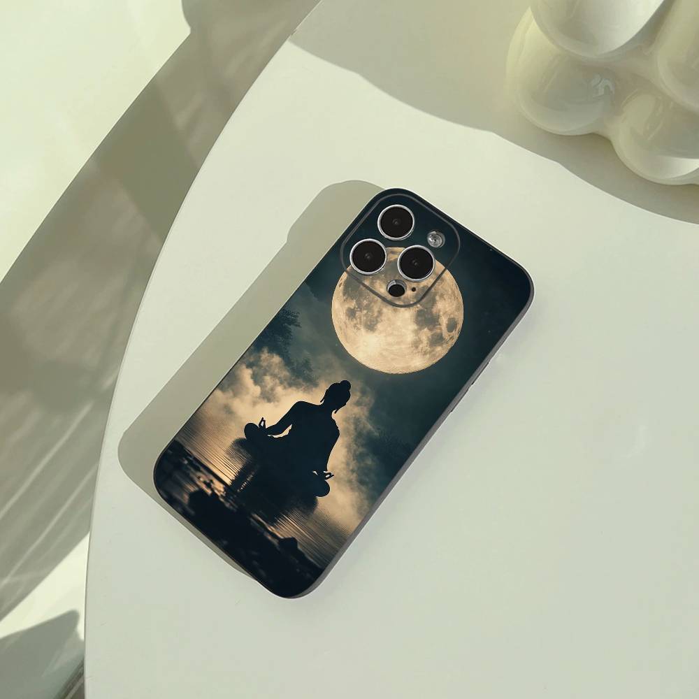 

Shakyamuni Buddha Phone Case For iPhone 17,16,15,14,13,12,11 Pro Max, Lightweight and practical Soft Black Cover iPhone15