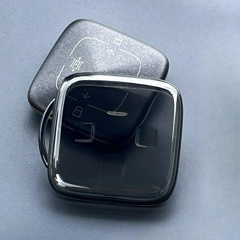 Soft TPU Car Key Cover Shell for ZEEKR 001 007GT 7x 007 X 009 X Card Transparent Remote Case Protector Holder Set Accessories