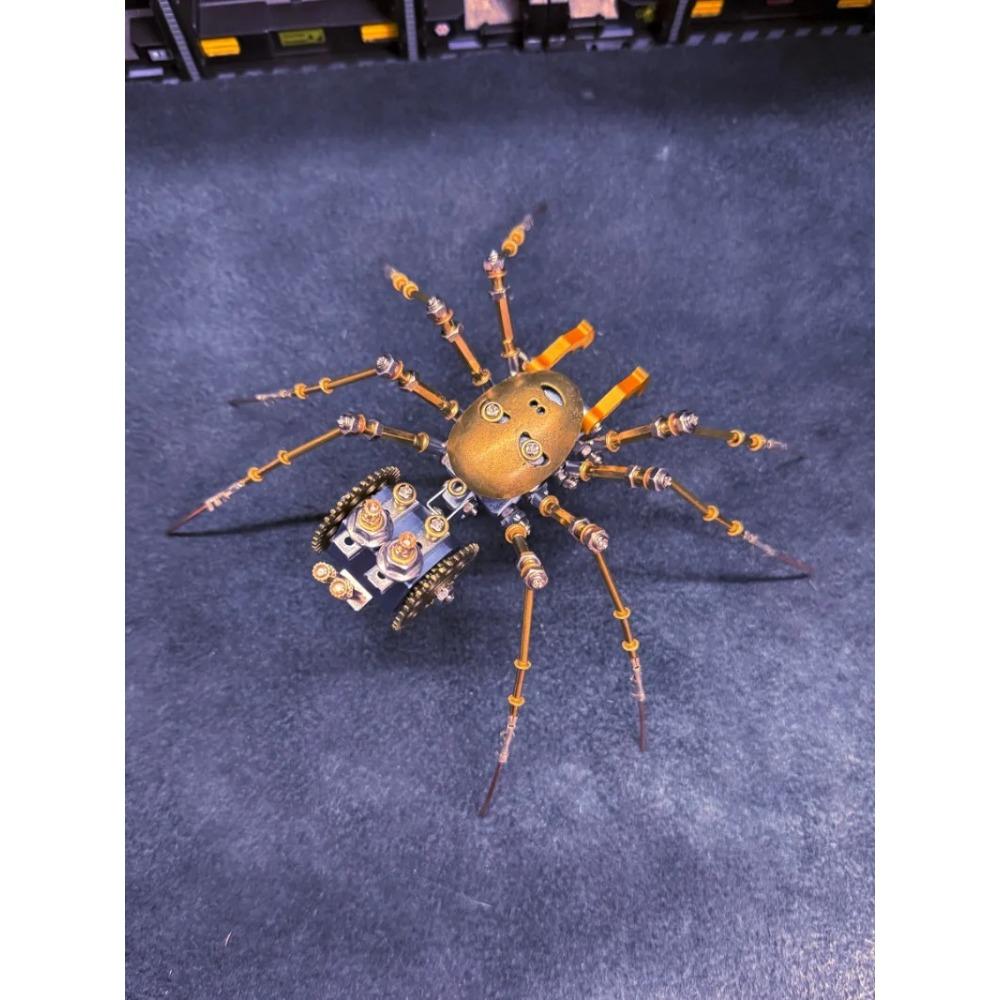 Steampunk Mechanical Hunting Spider 3D Puzzle Metal Model Kit DIY Assembly Insects Creative Ornament Handmade Toy