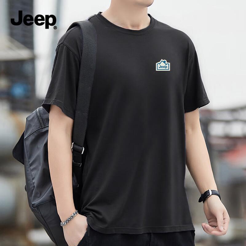 JEEP Men s Ice Silk Breathable Round Neck T-shirt 2XL