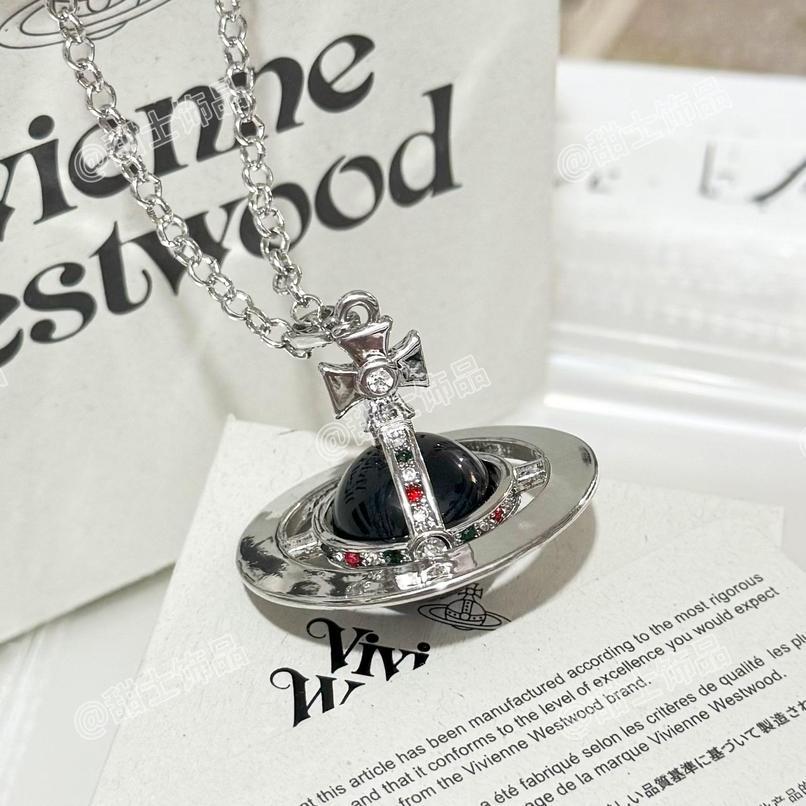 

Vivienne Ожерелье ORB цвета «Ледниковый синий» - Женский европейский и американский стиль 3D кулон в виде планеты Сатурн