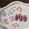 50 Stück Harz Mini Bunte Blume Kunst Nagel Dekorieren 3D Blume Applikationen Diy Nagelkunst Dekor Zubehör Bastelbedarf