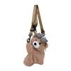 Bear Fun Plush Crossbody Bag With Zipper Closure For College And Use Casual