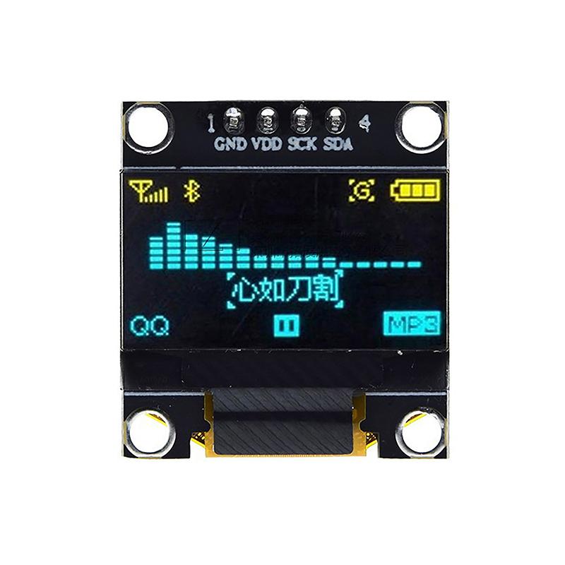 DIY Benutzer 0,96 Zoll OLED SSD1306 Weiß/Blau/Gelb 128x64 IIC I2C Serielles Anzeigemodul 12864 LCD Bildschirmplatine