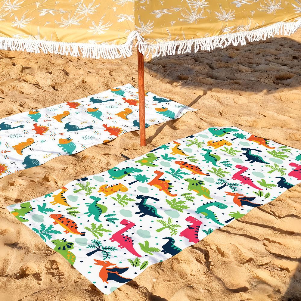 Cartoon Dinosaur cute kid Towel Quick Drying Beach Towels Are Suitable For Swimming Pools Camping Yoga And The Gym