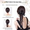 Women's Claw Clip Bow Ribbon Ponytail Braid – Elegant Curly Hair Updo Clip