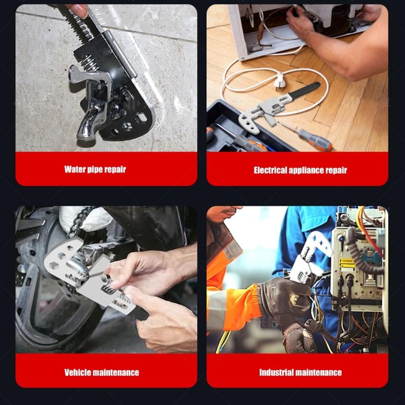 F-type Wrench Right Angle Wrench Adjustable Spanner Pipe Wrenches Wide Jaw Opening Wrench F Spanner F Type Wrench