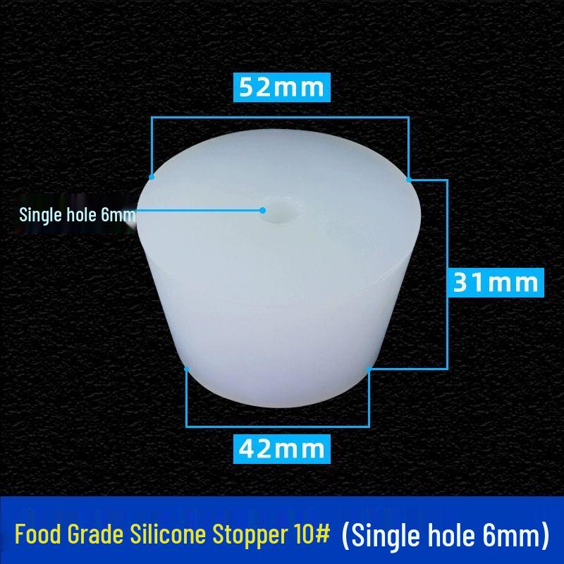 

Прозрачная силиконовая пробка для пробирки пищевого класса с коническим уплотнением и отверстием