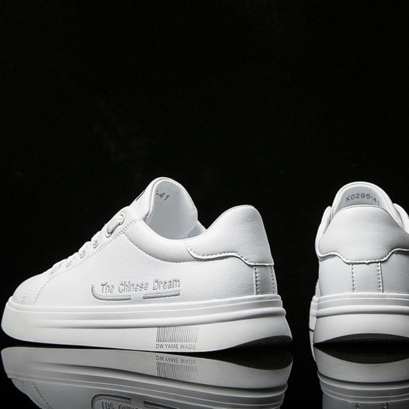 Nové pánské tenisky bílé pánské ležérní boty lehké pohodlné kožené pánské ploché boty ležérní sportovní tenisky Zapatillas De Hombre