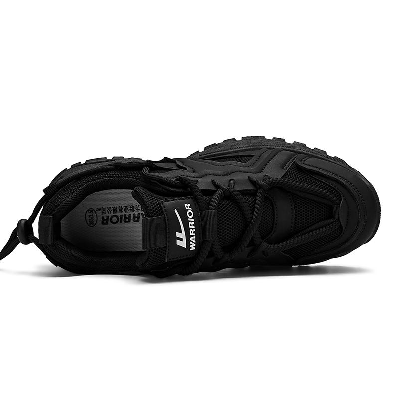 Warrior Black Knight Classic Retro Versatile Fashion Trend Thick Sole Shock Absorption Increased Height Breathable Low-Top Dad Shoes WXY(S)-3806N04