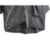 Dimanaf Loose Fit Black Denim Big Size Sweatshirt New High Collar Long Sleeve Women Big Size Fashion Spring Autumn 2024