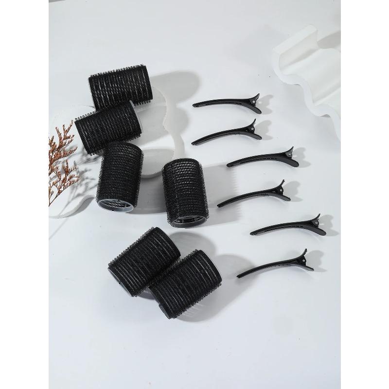 

12pcs/set air bar curling iron tube self-adhesive magic roll and bangs hair clip curling styling tool