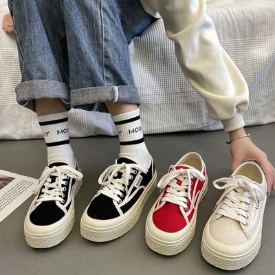 Minority Canvas Shoes Women's Spring New Korean Version of Students' Casual All-match Thick-soled Sports Board Shoes