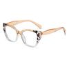 555 New Cat Eye Internet Celebrity With Anti-Blue Glasses 2024 Personalized Frame Sweet Cool Fashion Commuter Flat Mirror