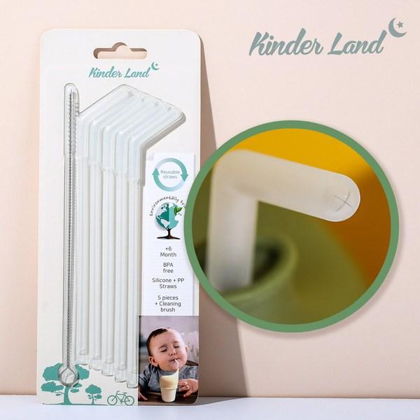 Hand Washing 0% Kinderland Infant Baby Straw Cup Spout Cup Set, 4 Cups + 2 Lids (milk + Pink)