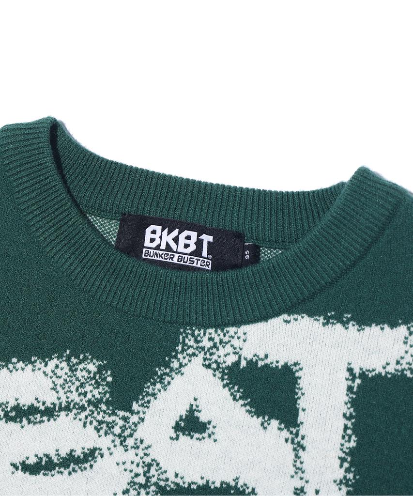 BUNKERBUSTER Lettering Dot Pullover Knit Mq1Su042_Dark Green