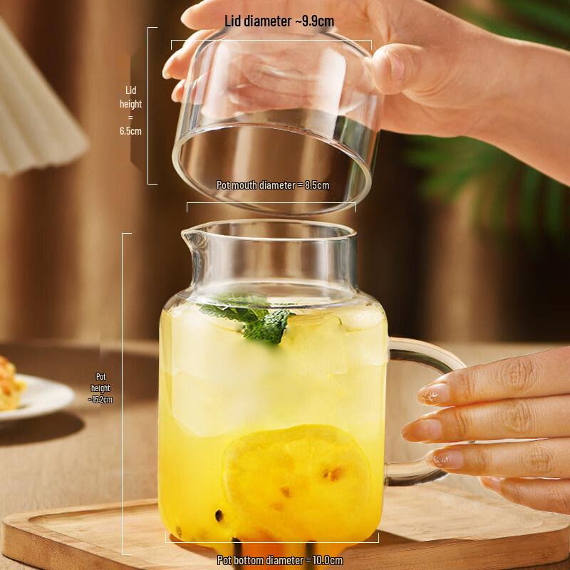 ZISIZ Large Capacity Glass Cup with Lid