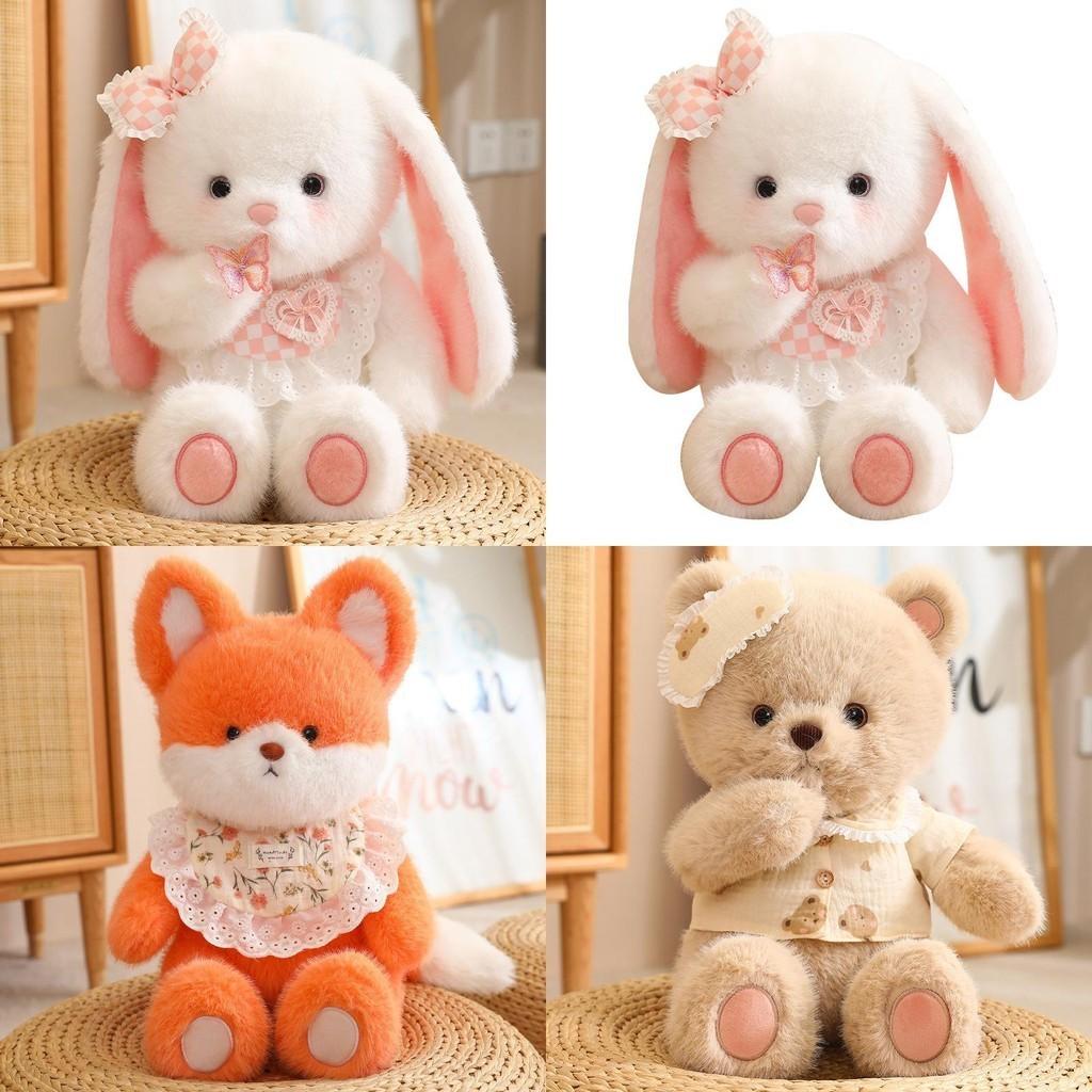 Cute Animal Fox Cat Bear Rabbit Plush Doll Stuffed Toy For Babies High Quality And Adorable