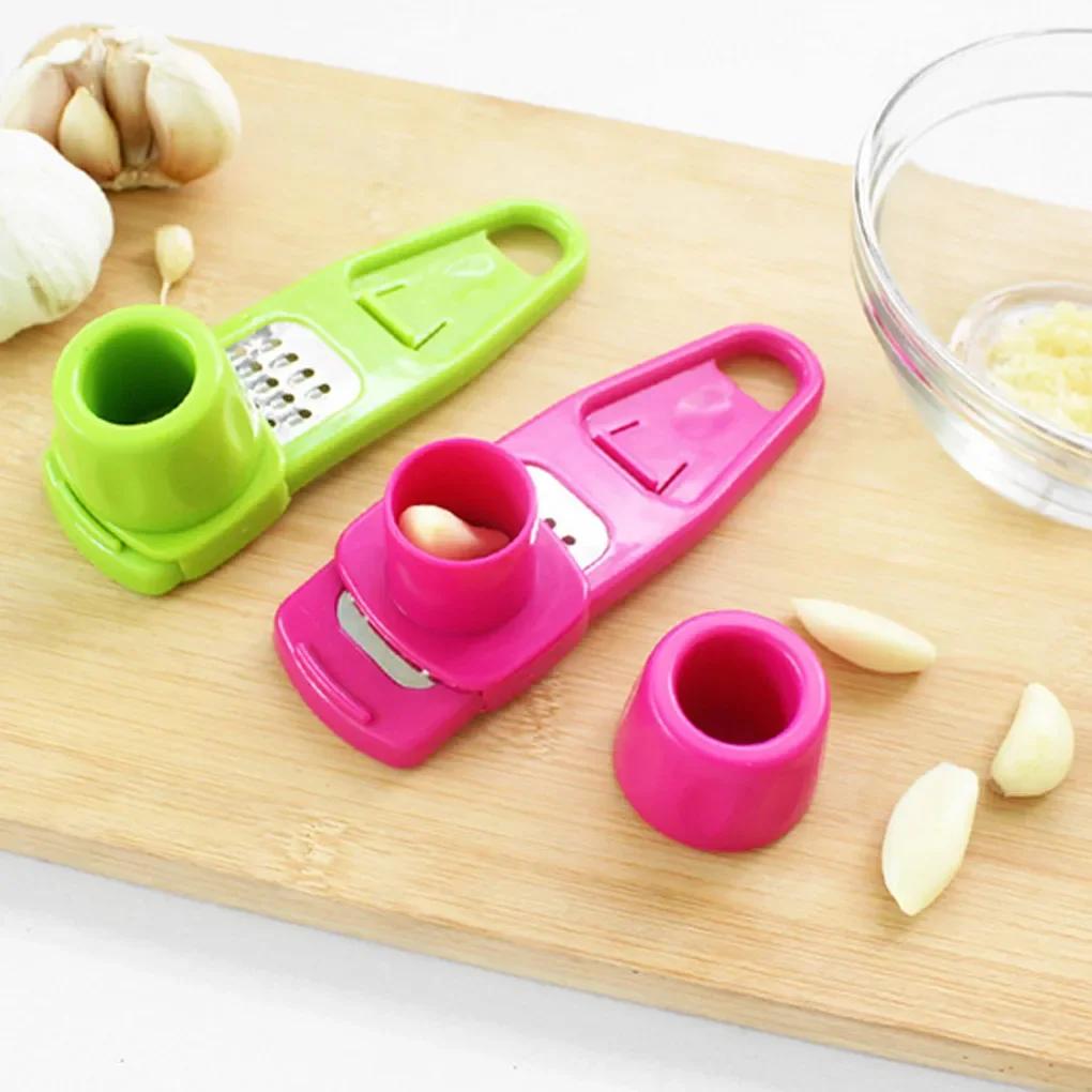 Garlic Presses Ginger Cutter Kitchen Grinding Tool Ginger Grater Grinder Stainless Steel PP Plastic 1PC/2PCS
