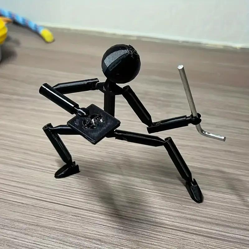 2ps 3D Printed Matchstick Figures, Flexible Four Limb Tabletop Game Decorations Ideal Gifts for Easter, Halloween, and Christmas