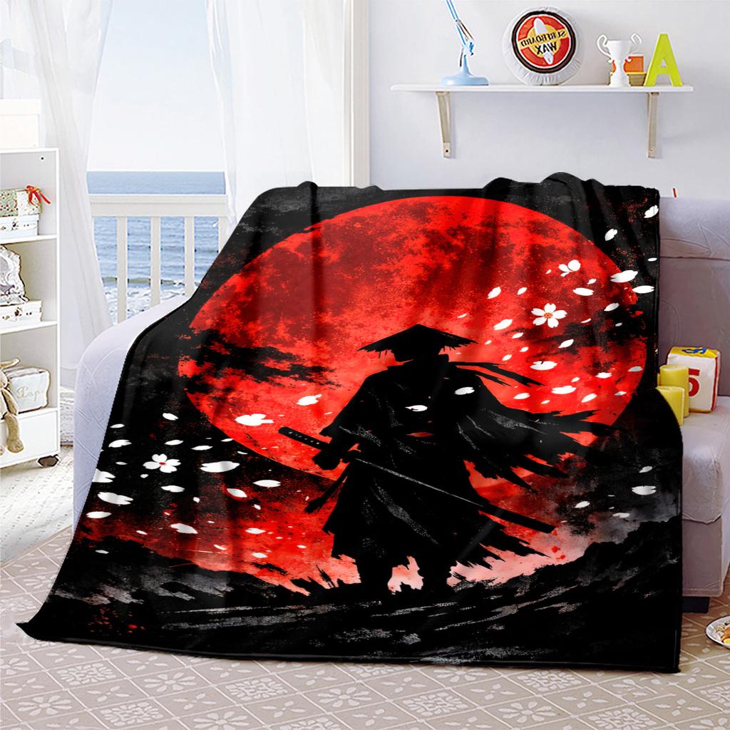 1PC Samurai Warrior Cosplay Costume Blanket Soft Comfortable All Seasons Perfect Sofa Office Travel Home Gift Idea