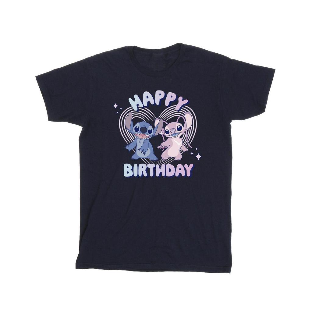 Lilo & Stitch Mens Cotton Happy Birthday T-Shirt