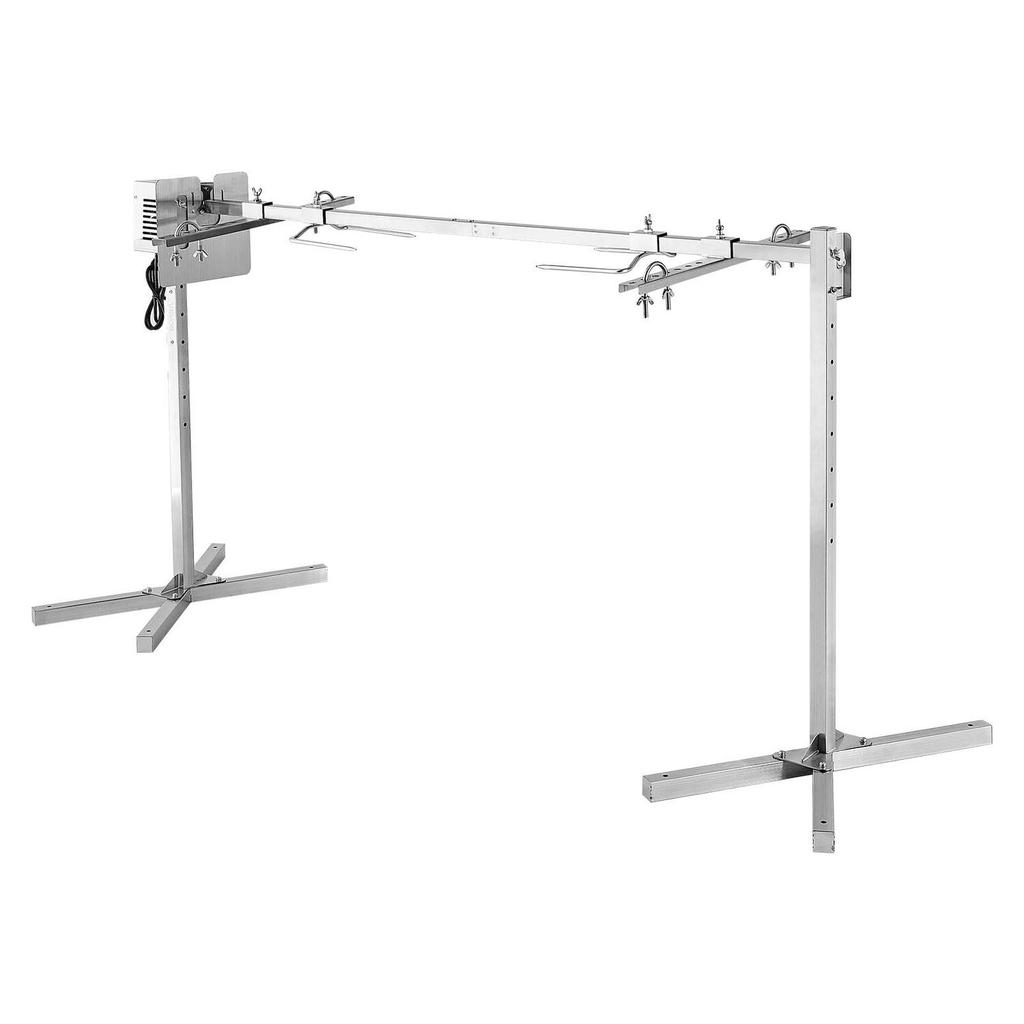 Gril à rôtissoire, AC220-240V Kit de gril à rôtissoire électrique à 8 niveaux de hauteur, Kit de rôtissoires pour grils BBQ avec capacité de charge de 88 lbs, Moteur 38W, Acier inoxydable