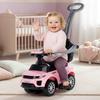 Correpasillos Empujador Andador Para Niño Con Mango Y Agarre Coche Deportivo Rosa Claro