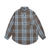 Women's Plaid Long Sleeve Shirt - Casual, Loose-Fit Top for Autumn and Spring