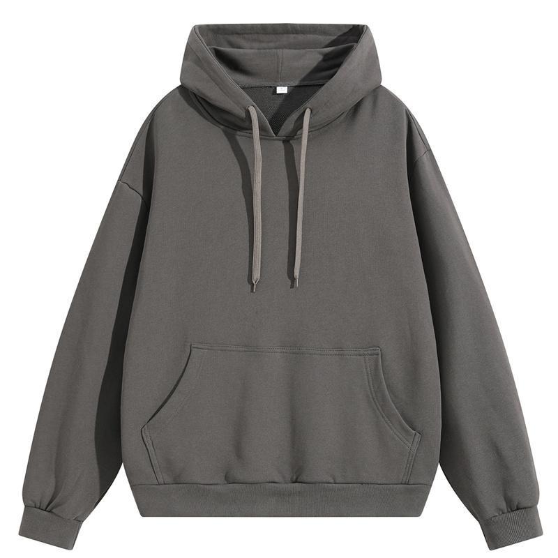 Felpa con cappuccio a maniche lunghe da uomo per autunno, primavera e autunno, nuova, semplice, casual, alla moda, marca, top largo e bello