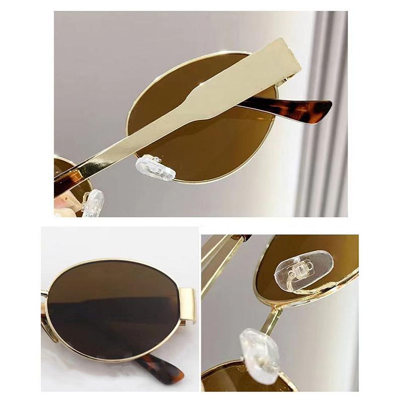 1 Τεμάχιο Οβάλ Σχήματος Προσωπικότητας Μεταλλικά Μικρά Στρογγυλά Γυαλιά Αξεσουάρ Παραλίας Για Γυναίκες Γυαλιά Γυαλιά Ηλίου