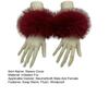 1 Pair Faux Fur Wrist Warmers Fluffy Women Plush Sleeve Cuffs Windproof Thermal Accessory for Jackets Sweaters