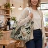 Halloween Witch Print Shoulder Tote Bag Casual Women All-match Handbag for Daily Use