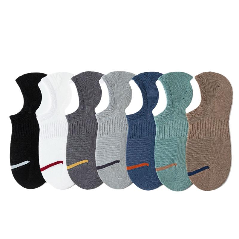 Men's Summer Cotton Versatile Non Slip Mesh Breathable Waist Sports Shallow Mouth Invisible Boneless Boat Socks