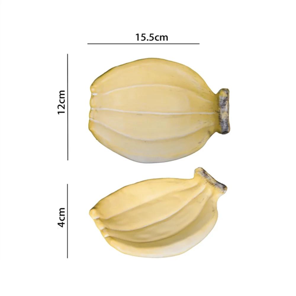 Creative Banana-shaped Cup Saucer Spoon Set Cute Japanese Ceramic Tableware Dessert Plate Simple Breakfast Cup Coffee Utensils